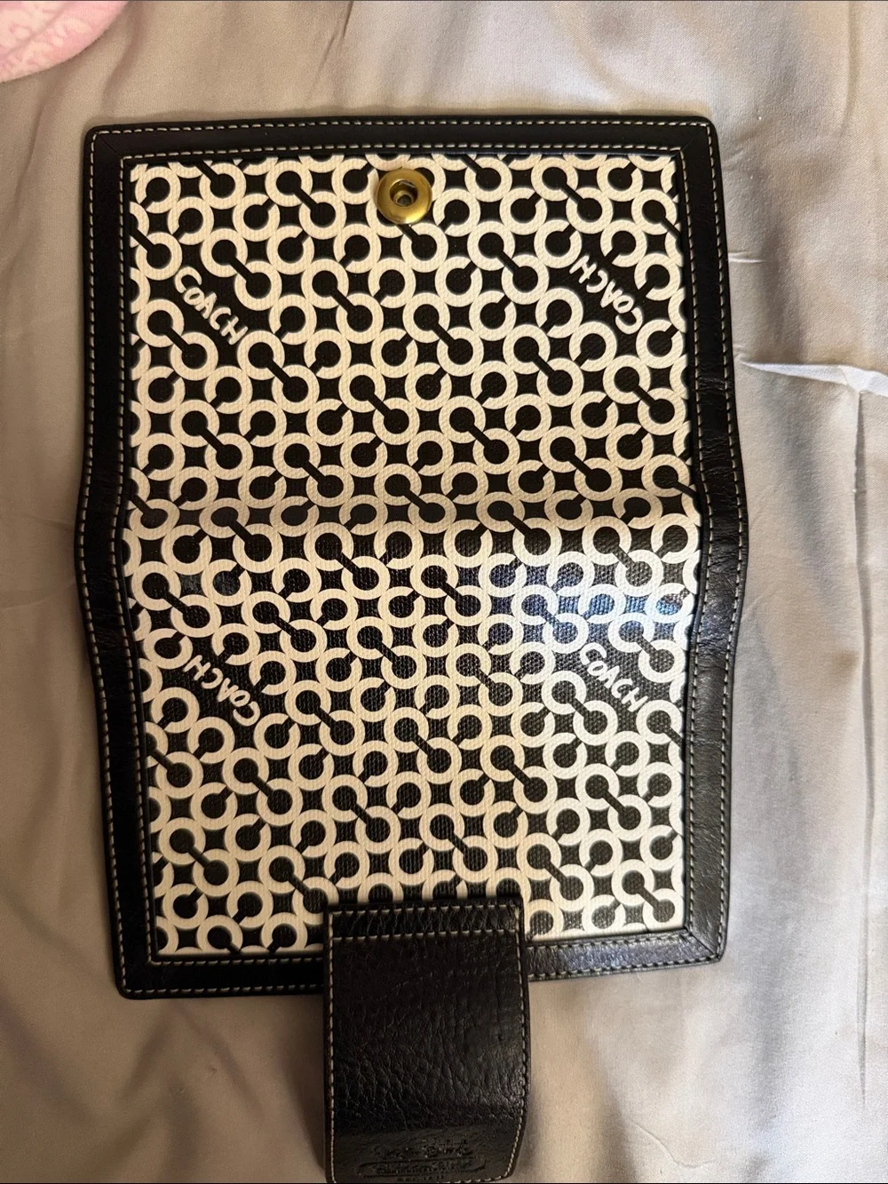 Coach Penelope Op Art Agenda or check book/ passport holder